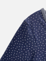Dot Star Henley Neck 3/4 Sleeve T-Shirt (3c)