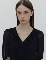 26SS★ Essence Silver (W) Tria Pave Necklace