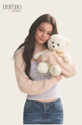 Vanilla Stripe Bolero Top Set