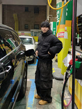 Brushed) Military cargo sweatpants