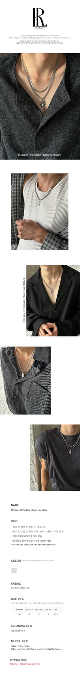 [UNISEX] Pendant chain necklace