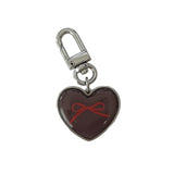 ribbon heart epoxy keyring(brown)