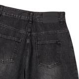 25SS ワイドベーシックデニムショートパンツ ブラック
