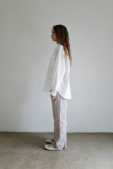 Seersucker check shirt, White