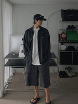 ASCLO Linen Stripe Bermuda Pants (2color)