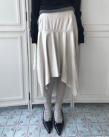 brondy matte suede asymmetric sk