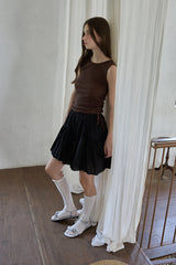 Wave frill skirt_black