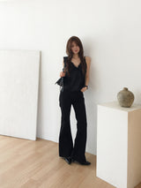 Silky lace cami blouse