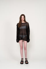 PULLOVER NET KNIT (BLACK)