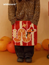 wishmore スネークイヤーラグ (かわいいパーソナライズされた新年の滑り止めチェアパッド オフィス座りがちな学生クッション 布団パッド)