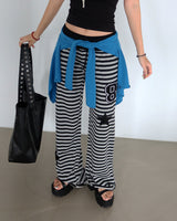 Star Patch Stripe Bootcut Pants