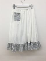 Le Shirring Curtain Midi Skirt (2color)