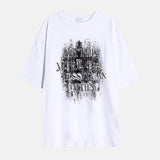 Grunge ナッシングプリンティング半袖Tシャツ