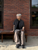 String Nylon Short Sleeve Shirt 4C