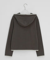 26SS★ [BAONHAUS] Crea Flower Layered Hoodie