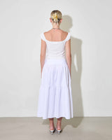 OFF SHOULDER SHIRRING TOP / IVORY
