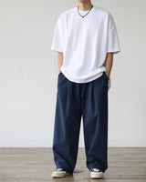 KP DEEP SLIT HALF TEE WH