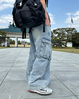 Logan Denim Cargo Pants(Light Blue)