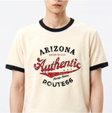 Essential Standard Short-Sleeve Ringer T-Shirt Arizona Cream