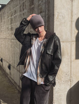 Lokia Crop Leather Jacket