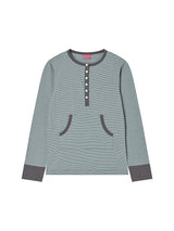 STRIPE BUTTON L/S MINT