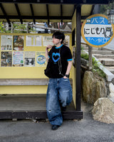 Blue Heart Ringer T-Shirt