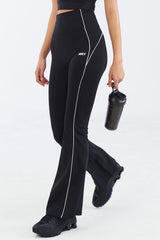 Womens サポートピグメントブーツカットレギンス Black