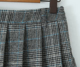 Houndstooth Pleated Skirt