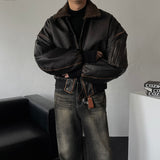 ALL Coyote Sealing Leather Bomber Jacket (2 colors)
