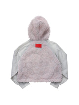 Lace Crop Hood (Grey+Pink)