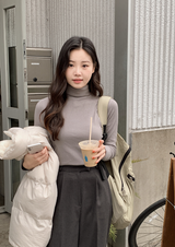 [SHOPPERMADE] ソフトタッチモダルタートルネックTシャツ(5color)