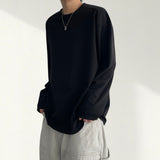 Oak Waffle Shoulder Cut Long Sleeve Tee