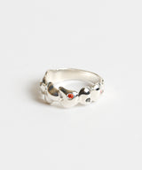 Mushroom cubic ring (OB) (925 silver)