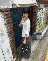 Ibe Balloon Wide Cut Nylon Banding Pants