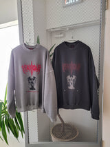 VENTIQUE ピグメントワールドメタルスウェットシャツ 2colors