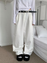  Motion 2WAY Snap Pintuck Wide Banding Long Pants (4 colors)