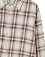 25FW ディストレスチェクコットンシャツ ベージュ