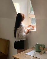 [BELLIDE MADE] CEA サッカーストライプクロップドシャツ