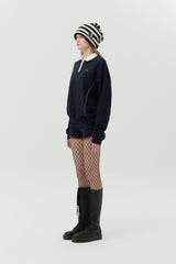 PUNK TRACK DOLPHIN PANTS [DARK NAVY]