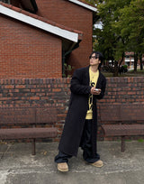 No.0983 wool 30 P line long COAT (3color)