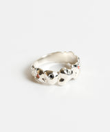 Mushroom cubic ring (OB) (925 silver)