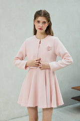 LANI TWEED CARDIGAN / PINK