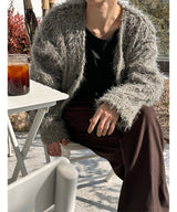 [F/W] Fur hair cardigan jacket(3color)