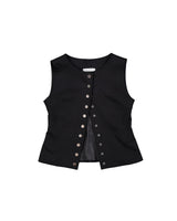 ボタンベスト [Black]