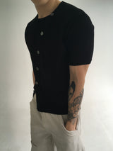 diagonal slick cardigan(4colors)