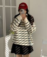 Bintz Stripe Collar Knitw