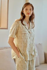 ULLALA PAJAMA Delia Short-sleeved Woman's Pair Cream[24116WPSSN]