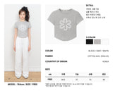 DELAY OFF LACE CROP TSHIRTS (MELANGE GRAY)