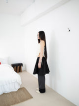 COTTON FLARE SKIRT (BLACK)