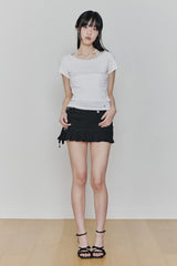 PETALINE LACE TEE white